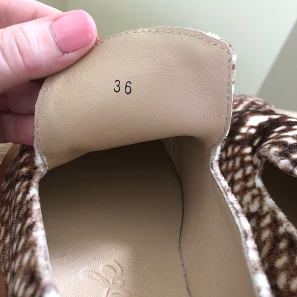 Free People Brown White Snake Eyes loafers 36 - Picture 6 of 8